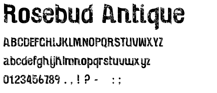 Rosebud Antique font